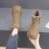 Botas de Nieve de Suela Plana para Mujer 2026 Nuevas Elegantes de Invierno con Felpa Adentro Antideslizantes Botines Cortos Botas de Algodón Grueso Cálido