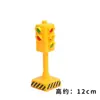 Decoración de Pastel Excavadora Bulldozer Excavadora Vehículo de Construcción Excavadora Infantil Señal de Bloqueo Vial Señal de Tráfico Decoración