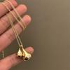 Collar con colgante doble de gota de agua para mujer, estilo bloguero de Corea del Sur, cadena de suéter larga para otoño e invierno, accesorios casuales y versátiles de alta gama.