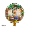 Balões de Cartoon Minecraft Transfronteiriços 18 polegadas Balões do Jogo Roblox Balões de Festa de Aniversário