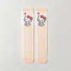 Calcetines para Niños Lindos Dibujos Animados Malla Transpirable Calcetines para Pantorrilla Niñas Tubo Largo Primavera y Verano Finos Calcetines de Algodón