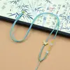 Colar com Cordão Dourado Trançado e Pingente de Jade Fino Feito à Mão para Homens e Mulheres Pingente de Jade Hetian Ajustável Venda por Atacado