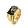 Nuevo anillo para hombre de acero de titanio dominante con cruz estilo europeo y americano, oración cruzada, personalidad para llevar, joyería de mano al por mayor
