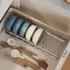 Organizador de armazenamento de louças em aço inoxidável, escorredor de bancada, prateleira de armazenamento de cozinha, porta-pratos, suporte de armazenamento de louças