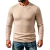 Moda Masculina Europea y Americana de Amazon Ajuste Delgado Tallas Grandes Cuello Redondo Tejido 2026 Nuevo Top de Punto Casual para Hombre