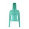 Conjunto de Chaqueta Corta con Capucha y Cremallera Estampado de Letras Ajustado y Pantalones Cross-Border I*Amgi con Diseño de Costuras Visibles