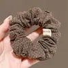 Estilo perezoso 2026 nuevo coletero de oso con pompón y diseño floral, accesorio para el cabello retro y de alta gama para mujeres