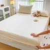 Lençol de Cama de Veludo Leite Cor Sólida Inverno 2026 Novo Colcha Espessa de Cobertura Total Protetor de Colchão de Fleece de Coral