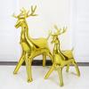 Fiesta temática serie navideña soporte Globo de película de aluminio forma de alce dorado trineo venta al por mayor diseño de decoración de escena