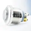 Interruptor de Botón Metálico de 22 mm Patas de Tornillo Auto-Enclavamiento Acero Inoxidable Interruptor de Encendido Arranque con Luz Redondo Impermeable