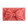 Medias de nailon suave Diadema ancha para niños Lazo de una sola capa Diadema para bebés y niños pequeños Sombrerería 23 colores en stock