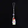 Colgante de teléfono de árbol de Navidad de dibujos animados transfronterizo, adorno para pendrive de auriculares con cuentas, colgante de copo de nieve de Navidad para bolsa, decoración de llavero