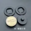 Fivela de tapete de carro A5 cobre anel de rosca de fixação dupla camada bolsa macia grande envolvente posicionamento universal fivela de cobre