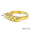 Série Zircônia aço titânio banhado a ouro anel feminino ins nicho alta qualidade luxo leve versátil temperamento Pulseira com incrustação de diamante venda direta