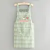 Delantal de seda helada de dibujos animados para comer y trabajar, ropa de trabajo fresca y ligera, delgada y transpirable, adecuada para la cocina y el uso doméstico en verano, para hombres y mujeres