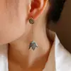 Pendientes de Borla de Flor Estilo Jiang Yan para Mujer 2026 Nuevo Estilo Caliente Pendientes Elegantes Lujo Ligero Pendientes de Gama Alta