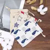 Fornecimento de fábrica saco de algodão estampado com cordão saco para embalagem de presente saco com cordão decorativo para joias com logotipo imprimível