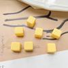 Color crema de malteada mate cara cuadrada forma geométrica con cuentas DIY aretes hechos a mano collar pulsera material accesorios