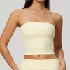 Ze Chuang Top de Tubo Strapless Europeo y Americano Espalda Sexy y Hermosa Ropa Interior Deportiva para Mujer Antishock Secado Rápido Fitness Yoga Top 8793