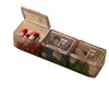 Caja de medicamentos Wei Jian versión grande para ancianos temprano en la mañana por la tarde tres comidas al día caja de medicamentos mini de 3 minutos caja de medicamentos pequeña portátil envasada por separado