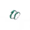 Anel de Casal Banana Chuva Masculino e Feminino Ins Design de Nicho Folha Verde Gota de Cola Moda Personalidade Aberto Anel de Estudante