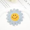 Parche de Tela Bordado Cara Sonriente de Flor DIY Decoración de Fruta Accesorios de Ropa Accesorios para Bolsa de Zapatos Parche Textil Material para Accesorios para el Cabello