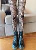 Calcetines de telaraña de Halloween europeos y americanos, calcetines de red para mujer, jacquard sexy, retro, huecos, calcetines básicos, calcetines de malla sexy