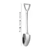 Acero Inoxidable 304 Vajilla Forma Pala Cuchara Helado Sandía Cuchara Tenedor de Fruta Postre Punta Mezcladora Cuchara