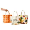 Bolsa de Lona com Logo Personalizado, Texto e Estampa Impressos, Sacola de Compras Ecológica, Bolsa de Tecido de Grande Capacidade, Bolsa de Lona com Zíper, Feita Sob Medida