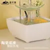 Adornos Creativos de Vidrio con Agua Corriente, Decoración de Alto Nivel para Mueble de TV de Sala de Estar, Adornos de Fortuna para Escritorio de Oficina, Modernos y Sencillos