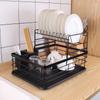 Rack de armazenamento de cozinha personalizado rack de drenagem dobrável tigela de camada dupla e rack de louça de mesa rack de tigela de camada dupla e rack de armazenamento de prato