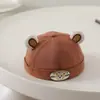 Chapéu Estilo Chinês para Bebês, Novo Modelo Primavera e Outono com Orelhas de Urso, Boné Melon para Meninos, Chapéu de Moda Infantil para Exportação