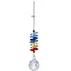 6 Peças Lustre de Cristal Prisma Pendurado Apanhador de Sol Janela Casa Jardim Cristal Colorido Pendente Sino de Vento