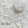 Flor nacarada colorida de cinco pétalos 8mm flor osmanthus diy joyería hecha a mano collar aretes accesorios horquilla cuentas sueltas al por mayor