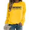 Comércio Exterior Amazon Suprimento Emergência Moletom Feminino Gola Redonda Estampado Outono e Inverno Tamanho Europeu Solto Casual Versátil