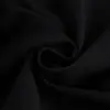 Coleção Outono/Inverno Europeia e Americana do FCB: Vestido de terno preto, acinturado, de abotoamento duplo, de manga longa, com decote em V, elegante e sofisticado, adequado para o trabalho e para o dia a dia