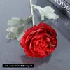 Flor de Loto de Terciopelo Simulado de una Sola Cabeza, Nueva Flor de Loto para Decoración de Bodas, Flor de Loto de Seda, Peonía de Terciopelo al por Mayor
