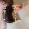 Brincos de Borla Gota d'Água Agulha de Prata, Brincos de Temperamento Nicho Estilo Étnico, Brincos Versáteis Elegantes de Luxo Leve