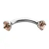 Nuevo Piercing de Ceja con Barra Curva de Circonita Transfronterizo F136 Aleación de Titanio Anillo de Ceja con Rosca Interna Joyería para Piercing Venta al por Mayor