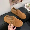 Zapatos de gamuza suave para mujer estilo Birkenstock, nueva colección otoño 2026, mocasines slip-on versátiles de suela blanda, zapatos planos casuales para mujer