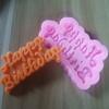 Molde de cozimento criativo Feliz aniversário Feliz aniversário e outras letras forma bolo decoração molde de silicone