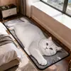 Tapete de Mesa de Cabeceira para Quarto Dropshipping Temu Tapete de Carpete Simulação de Gato Caxemira Sintética Macio Amigo da Pele Tira Longa Tapete de Piso Antiderrapante