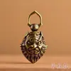Llavero colgante de campana Taotie de cobre antiguo hecho a mano para coche, accesorio de campana, colgante en forma de calabaza para hombres y mujeres