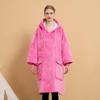 Manta de Inverno Preguiçosa Estilo Europeu e Americano Transfronteiriça Flannel Camisola com Capuz Dupla Camada Espessada Forrada com Fleece Roupa de Casa