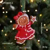 Nuevo Colgante de Hombre de Jengibre de Plástico Colgante Decoración de Árbol de Navidad Suministros Adornos Suministros de Decoración de Atmósfera En Stock