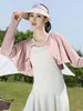 Capa protectora solar de seda de hielo con chal y mangas integrados para mujer, prenda exterior de verano, nuevo modelo 2026, protección UV para conducir y andar en bicicleta