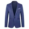 Chaqueta de traje de primavera para hombre, informal, combinable, coreana, de un solo pecho, de un solo color, pequeña, para hombre.