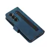 Adequado para Comércio Exterior, Porta-Canetas com Slot para Cartão de Alta Qualidade para Samsung Zfold6/7, Capa Dobrável de Negócios com Toque de Pele para Zfold3/4/5