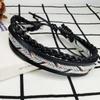 Pulsera Exótica Nueva Pulsera Creativa Europea y Americana Tejida a Mano Cuerda de Algodón Cáñamo y Cuero de Vaca Pulsera Original