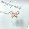 Aretes Serie Oro Rosa F136 Aleación de Titanio 2 Piezas G23 Titanio Rosca Interna Zirconia Studs Labret Aretes Joyería para Piercing